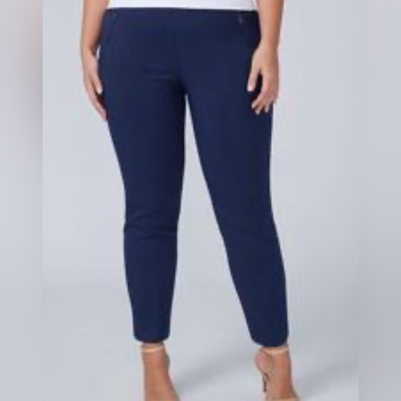 LANE BRYANT The Allie Black & White Floral Patterned Pants Plus Size 18W Trouser - Picture 2 of 16